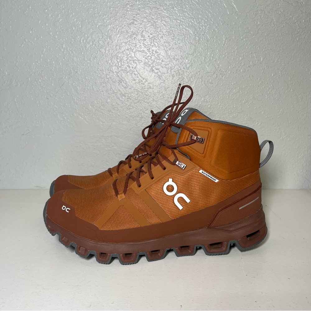 On cloudrock waterproof hiking boots rust size 10